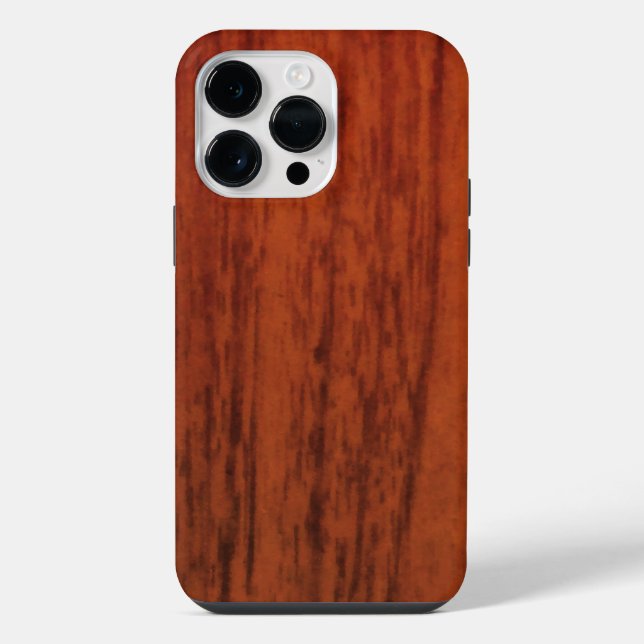 Coque iPhone Impression sur bois d'acajou (Verso)