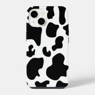 Coque Pour iPhone 14 Impression vache noir et blanc 