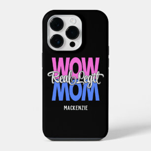 Coque Pour iPhone 14 Plus Impression Véritablement Légitime Wow Maman (Rose,