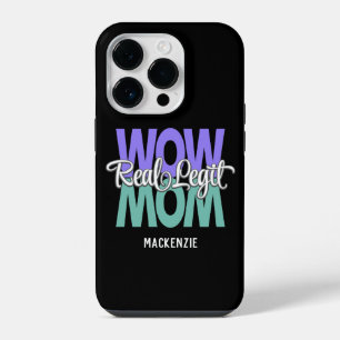 Coque Pour iPhone 14 Plus Impression Véritablement Légitime Wow Maman (Viole