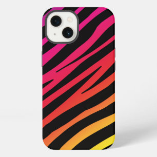 Etui iPhone 13 Impression zèbre arc-en-ciel