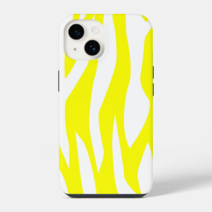 Coque Pour iPhone 14 Impression zèbre jaune citron