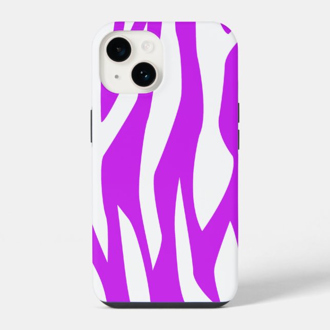 Coque iPhone Impression Zèbre Violet (Verso)