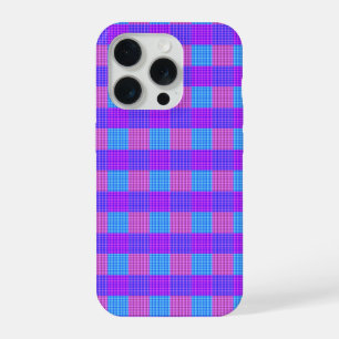 Coque iPhone 15 Pro Imprimé tartan chewing-gum,
