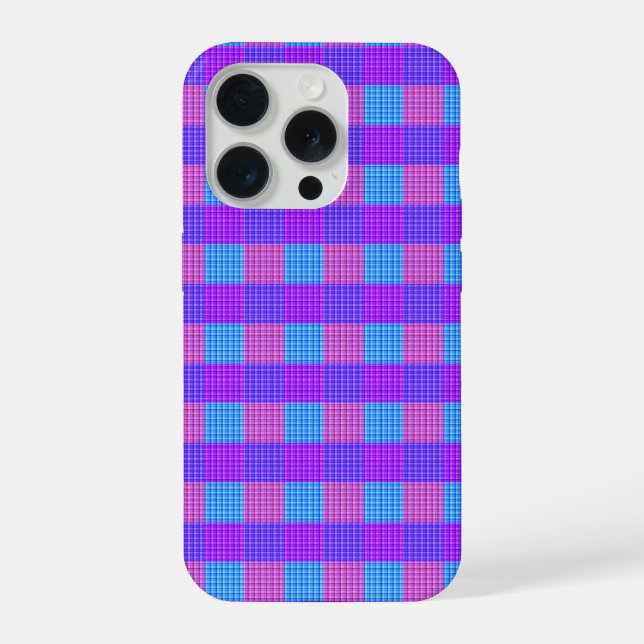 Coque iPhone Imprimé tartan chewing-gum, (Verso)