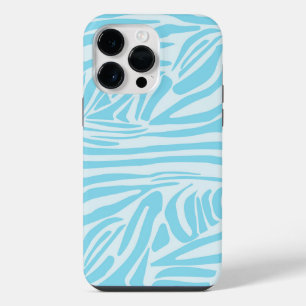 Coque Pour Pour iPhone 14 Pro Max Imprimé zèbre bleu et blanc gras