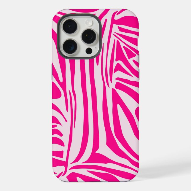 Coque iPhone Imprimé zèbre rose (Verso)