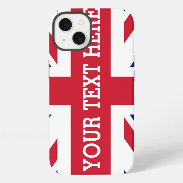 Coque iPhone Indicateur Union Jack personnalisé (Verso)