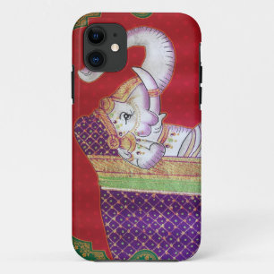 Coque iphone indien d'éléphant d'art