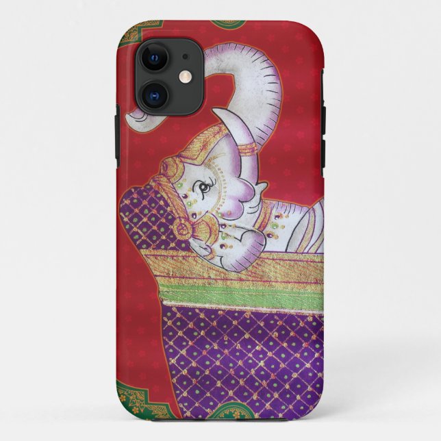 Coque iphone indien d'éléphant d'art (Dos)