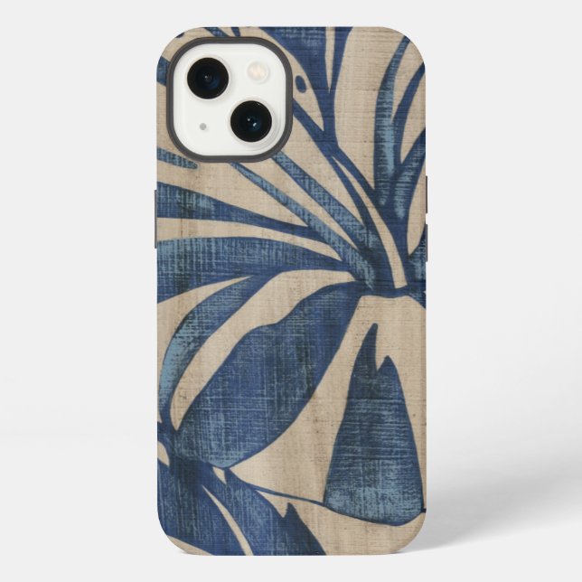 Coque iPhone Indigo Hibiscus (Verso)