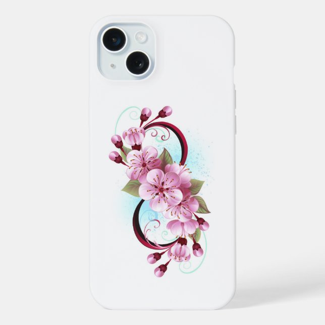 Coque iPhone Infinité avec les fleurs Sakura (Verso)