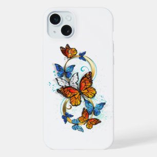 Coque iPhone 15 Plus Infinité de papillons monarques
