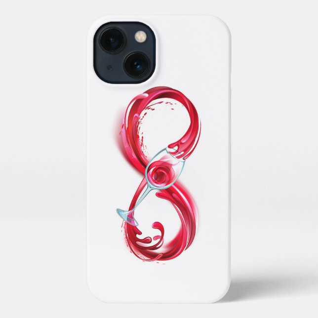 Coque iPhone Infinity with Red Wine (Verso)