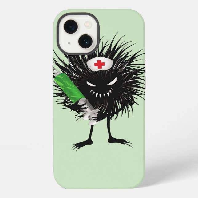 Coque iPhone Infirmière Bug Maléfique Drôle Seringue Gothique (Verso)