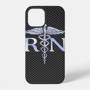 Coque iPhone 12 Infirmière diplômée RN Décor avec serpents de Cadu