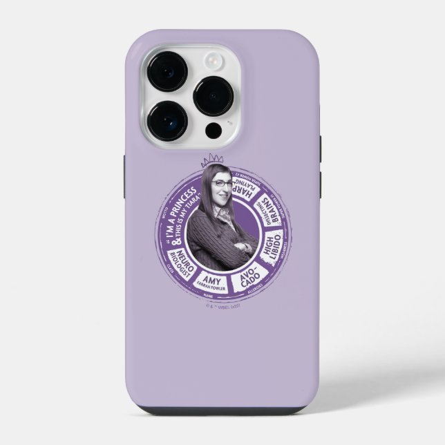 Coque iPhone Infographie d'Amy Farrah Fowler (Verso)