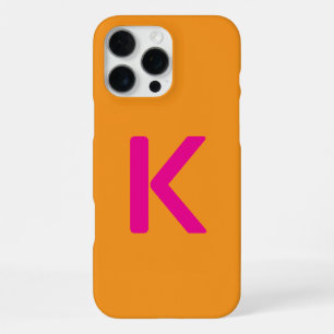 Coque iPhone 16 Pro Max Initiales de lettre monogramme couleur personnalis