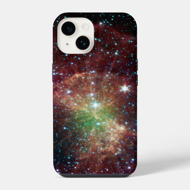 Coque iPhone initiales de nom de nébuleuse de la Dumbbell astro (Verso)