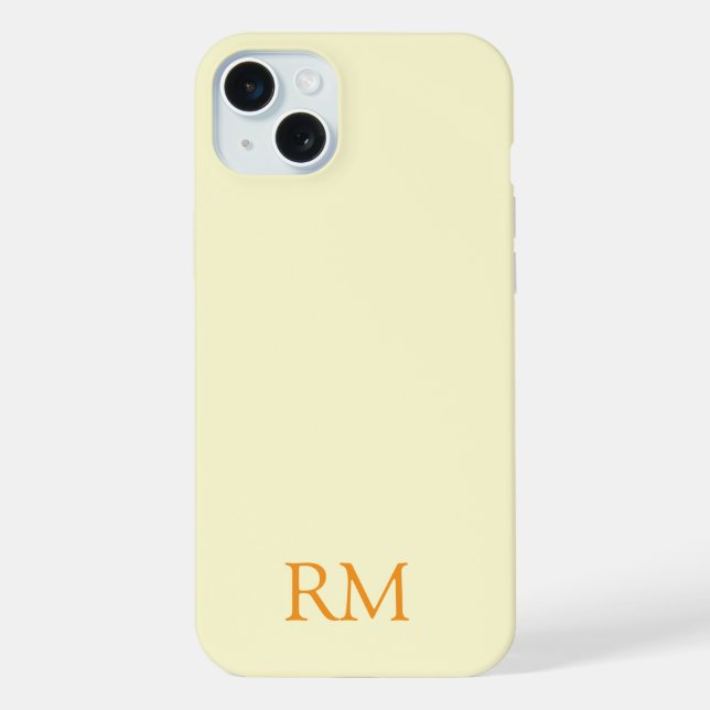 COQUE iPhone INITIALES DE NOM PERSONNALISÉES STYLÉES MODERNES M (Verso)