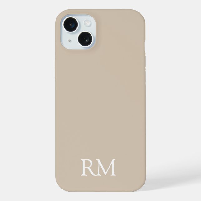 COQUE iPhone INITIALES DE NOM PERSONNALISÉES STYLÉES MODERNES M (Verso)