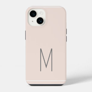 Coque Pour iPhone 14 Initiales modernes plaines personnalisées