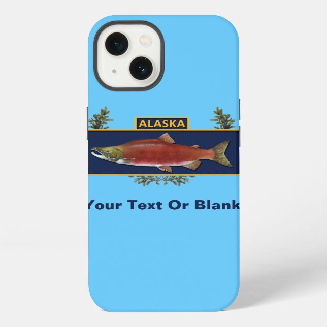 Coque iPhone Insigne de pêcheur de combat d'Alaska (Verso)