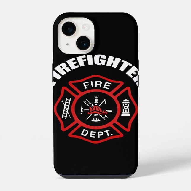 Coque iPhone Insigne de pompier (Verso)