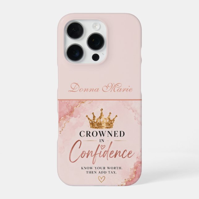 Coque iPhone Inspirante Couronne de Confiance  (Verso)