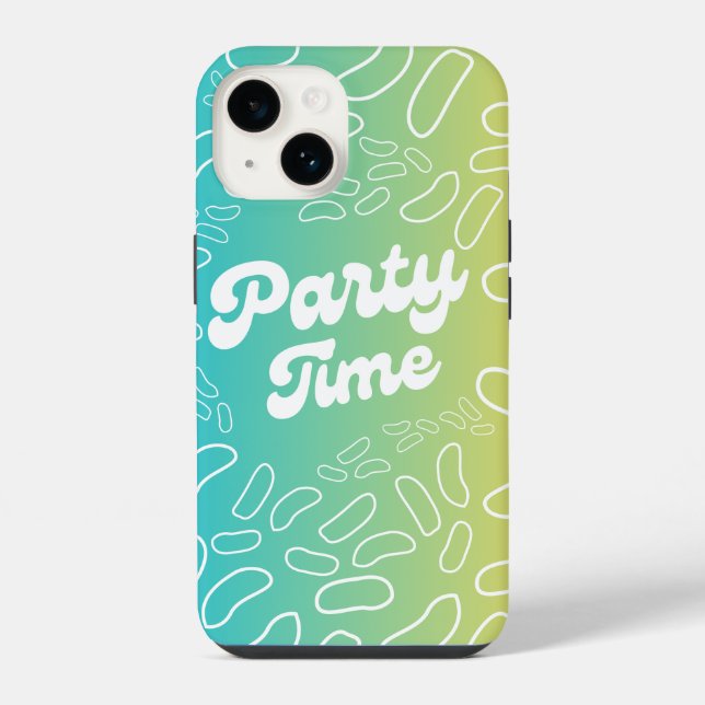 Coque iPhone Inspiration de l'heure de fête (Verso)