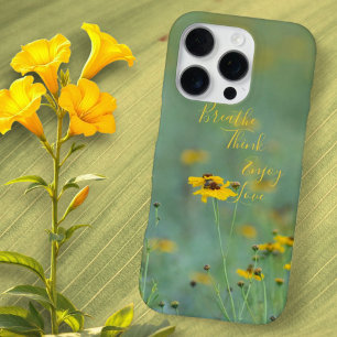 Coque iPhone 16 Pro Inspirationnel Isolé Fleurs sauvages Jaunes Person