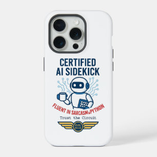 Coque iPhone 15 Pro Intelligence Artificielle Sidekick Drôle Design