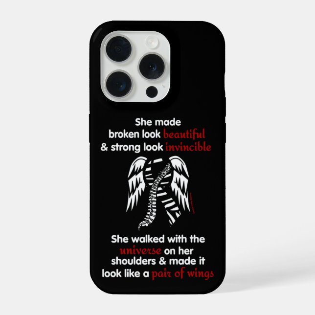 Coque iPhone INVINCIBLE...Kyste de Tarlov (Verso)