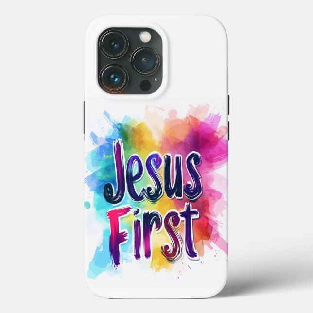 Coque iPhone/iPad Jesus First (Verso)
