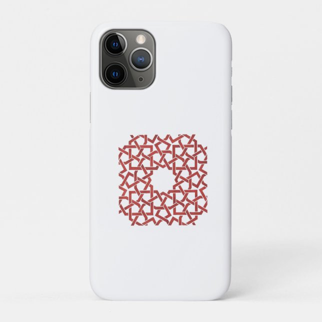 Coque iPhone/iPad Mosaïque marocaine rouge MAMLUK (Dos)