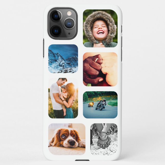 Coque iPhone iPhone11 Pro Max 7 Photo Collage Modèle arrondi (Dos)