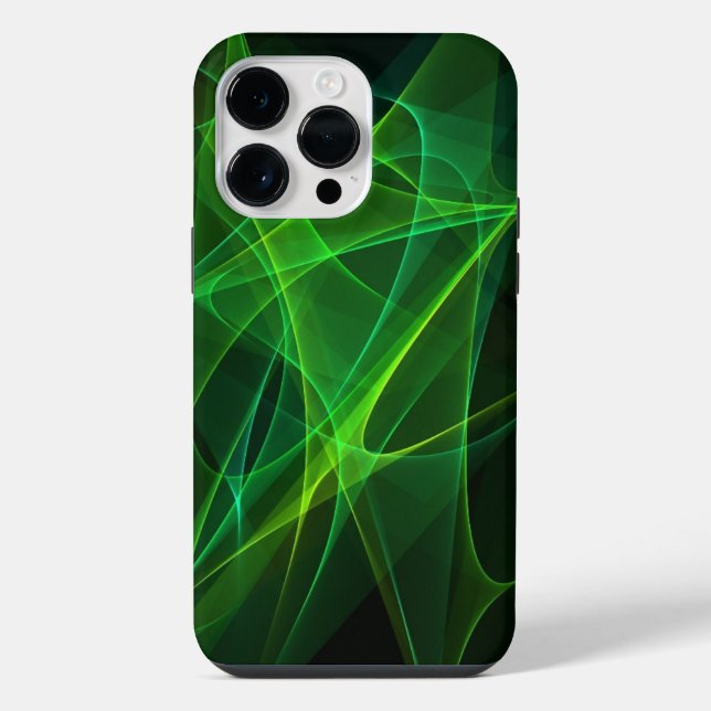 Coque iPhone iphone 14 abstraits coques noir vert max pro (Verso)