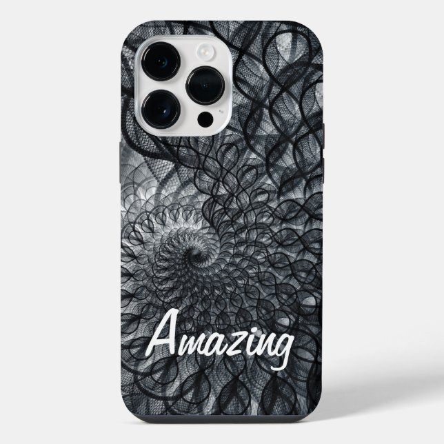 Coque iPhone iPhone 14 Pro Max | Noir Abstrait Coques arrière (Verso)