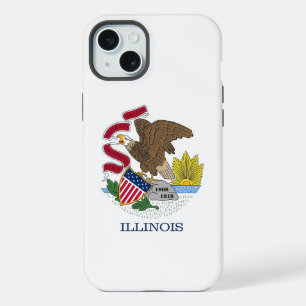 Coque iPhone 15 Plus iPhone 15 Plus Coque-Mate, drapeau de l'Illinois