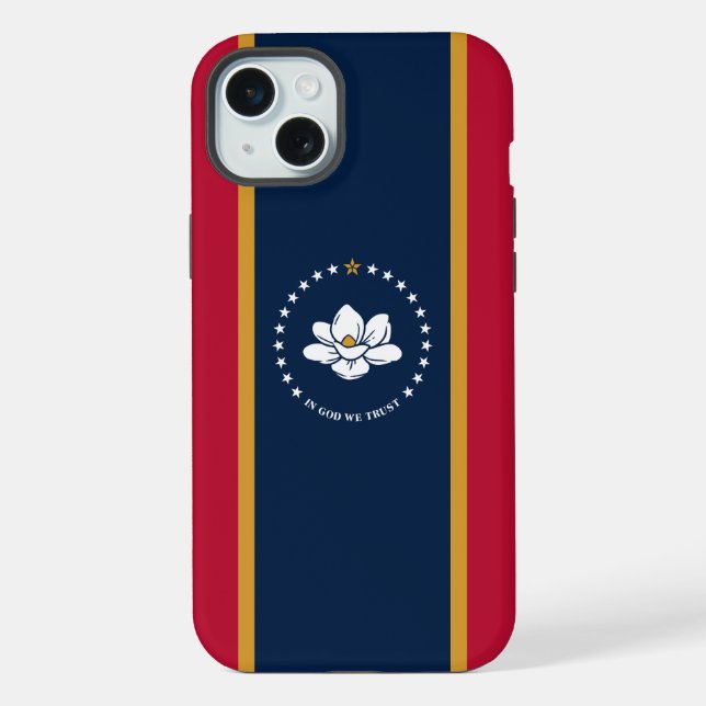 Coque iPhone iPhone 15 Plus Coque-Mate, drapeau du Mississippi (Verso)
