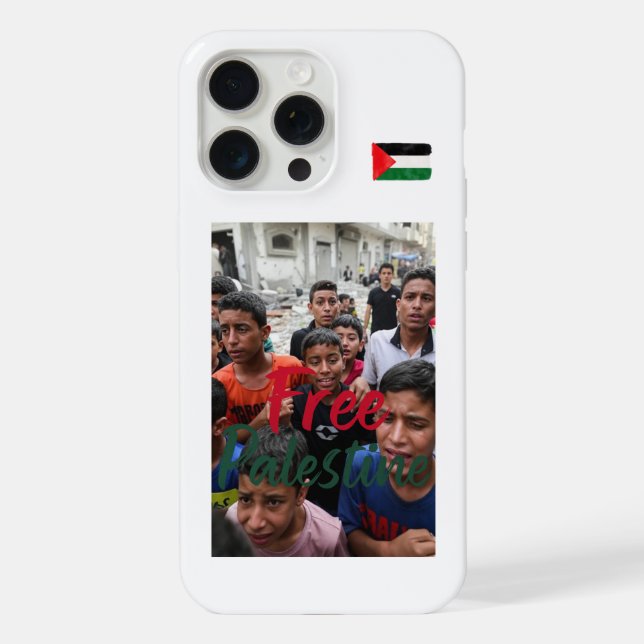 Coque iPhone Iphone 15 Pro Max Case Free Palestine  (Verso)