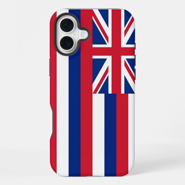 Coque iPhone iPhone 16 Plus Coque-Mate, drapeau Hawaii (Verso)