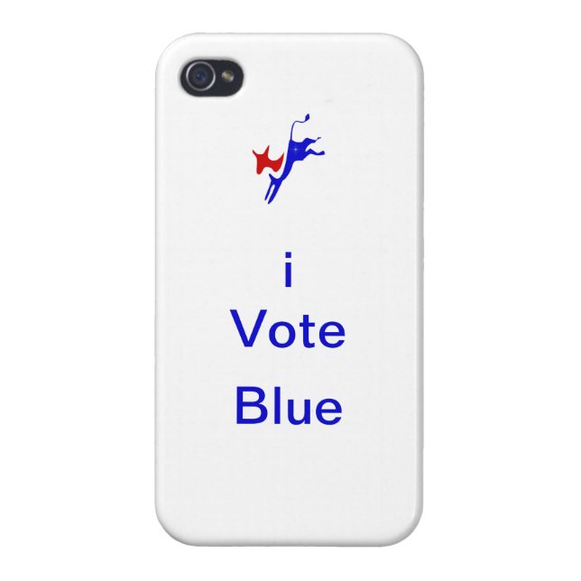 Coque iPhone iPhone 4" caisse bleue d'iVote" (Dos)