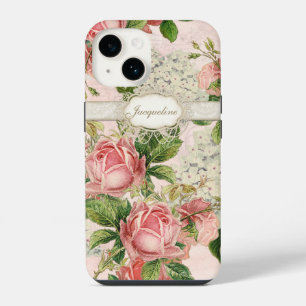 Coque Pour iPhone 14 IPhone 5 - Vintage Rose Anglaise en dentelle et Hy
