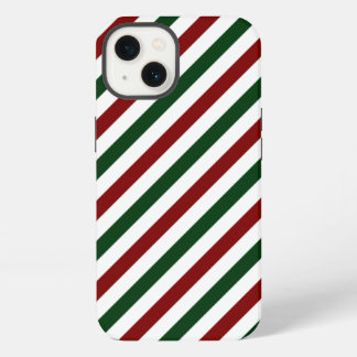 Etui iPhone 13 iPhone à rayures de Noël diagonales personnalisabl