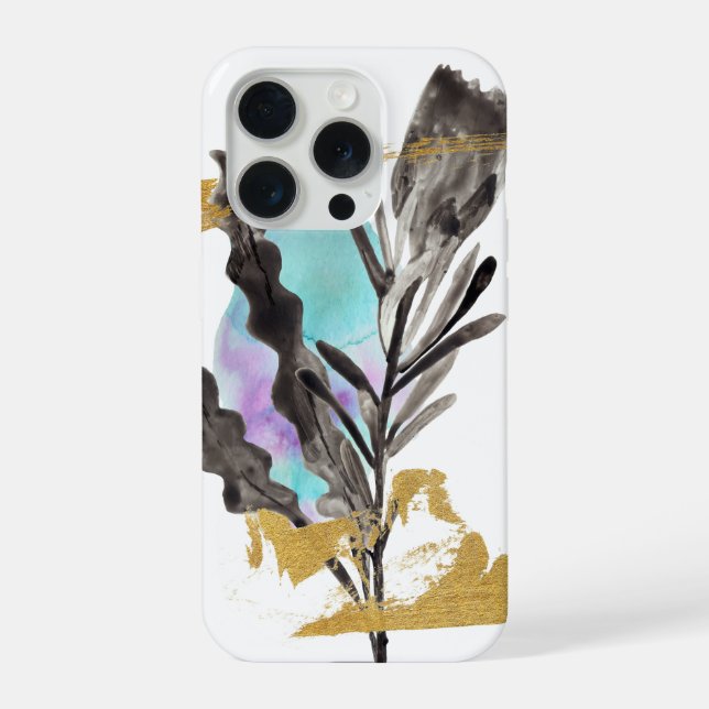 Coque iPhone iPhone /coque ipad avec fleur Protea, texture or (Verso)