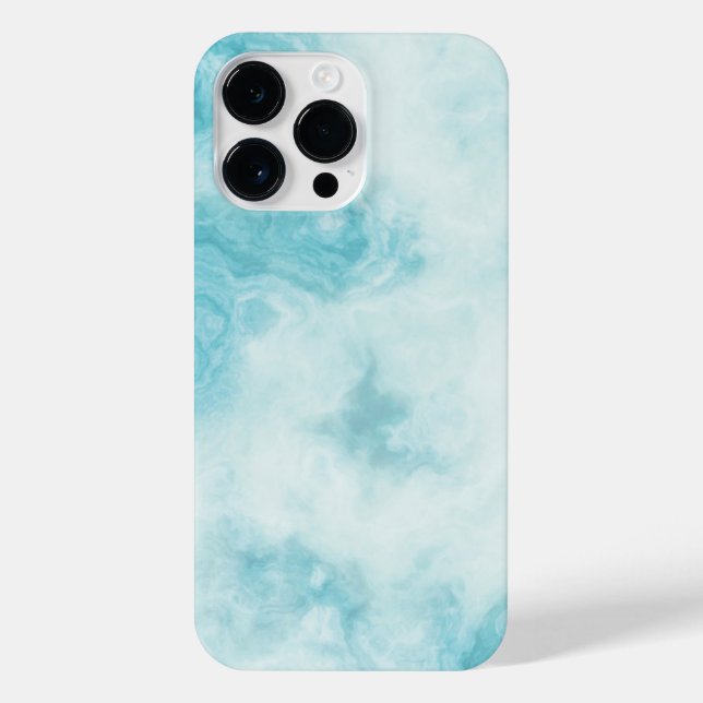 Coque iPhone iPhone en pierre de marbre vert 14 Pro Max (Verso)