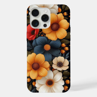 Coque iPhone 15 Pro Max iPhone floral foncé 15 pro max coque