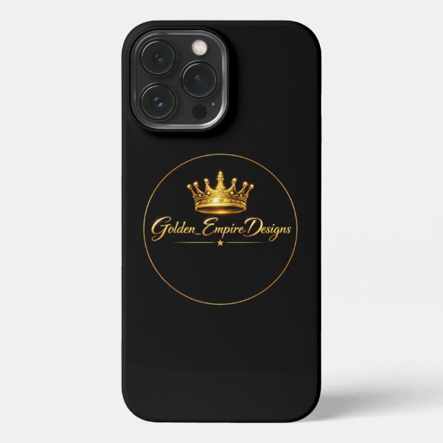 Coque iPhone iPhone funda para móvil negro y dorado (Verso)