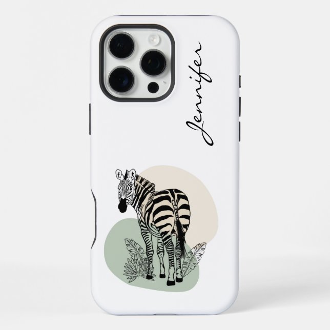 Coque iPhone iPhone Zebra moderne (Verso)
